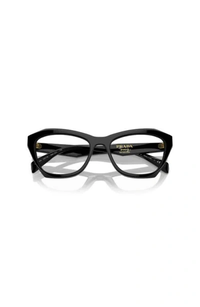 Prada 52mm Butterfly Optical Glasses In Brown