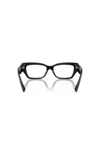 Dolce & Gabbana Dolce&gabbana 53mm Rectangle Optical Glasses In Brown