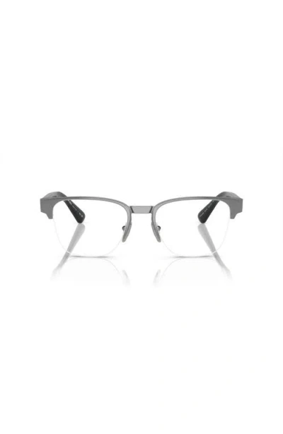 Prada 54mm Rectangle Optical Glasses In Gray