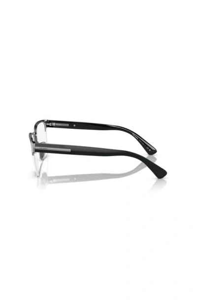 Prada 54mm Rectangle Optical Glasses In Gray