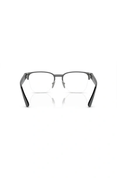 Prada 54mm Rectangle Optical Glasses In Gray