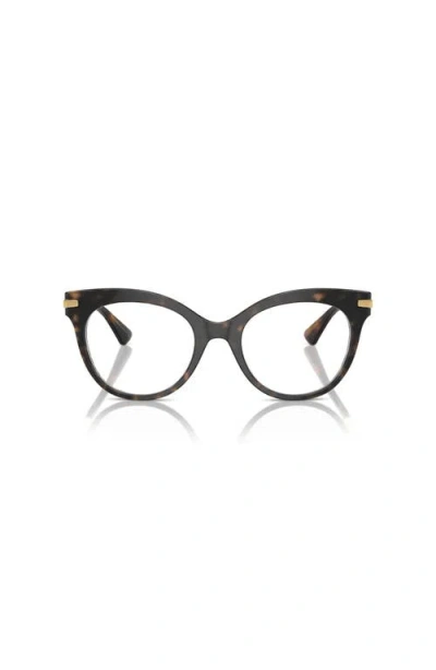 Dolce & Gabbana Dolce&gabbana 52mm Butterfly Optical Glasses In Brown
