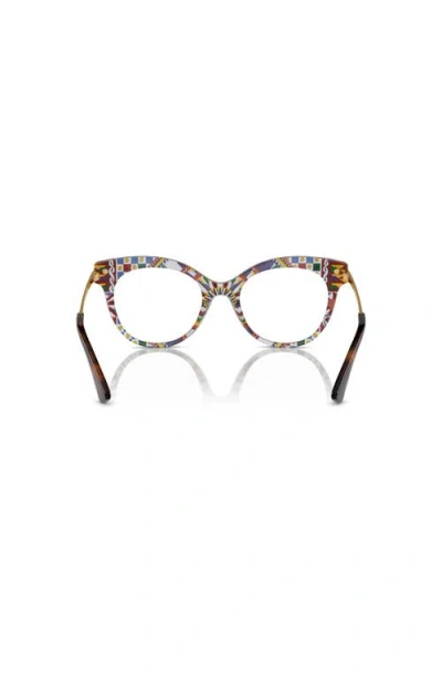 Dolce & Gabbana Dolce&gabbana 52mm Butterfly Optical Glasses In Brown