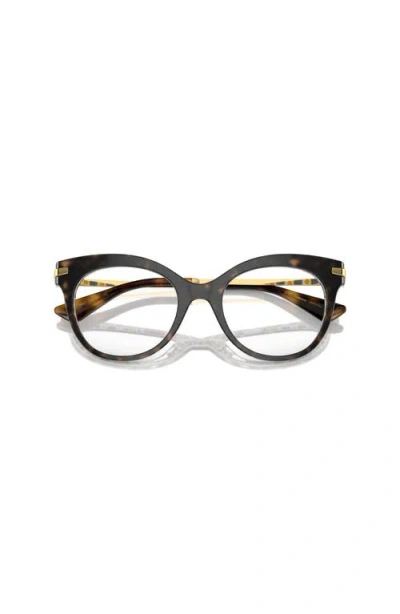 Dolce & Gabbana Dolce&gabbana 52mm Butterfly Optical Glasses In Brown