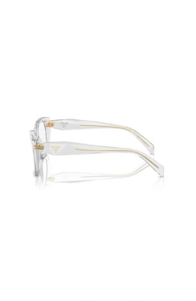 Prada 50mm Irregular Optical Glasses In Brown