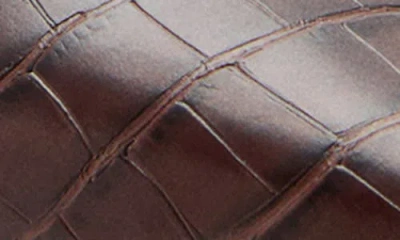 Mango Faux Croc Heeled Stiletto In Brown