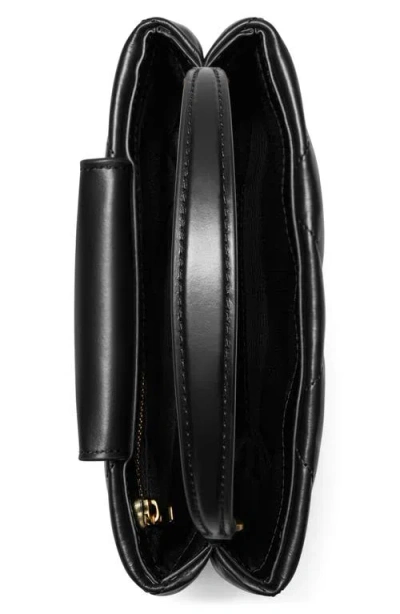 Tory Burch Kira Diamond Quilted East-west Top Handle Bag In Black