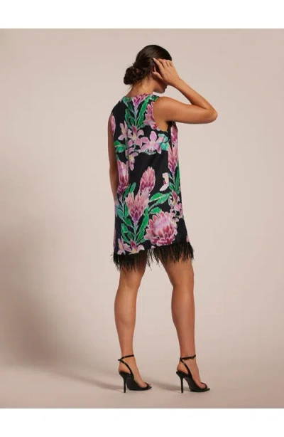 Tori Richard Fleur De Lei Aster Dress In Black