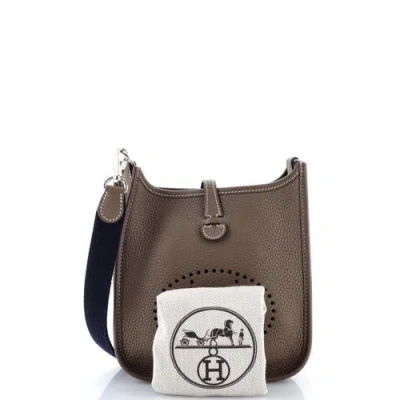 Pre-owned Hermes  Hermes Evelyne Bag Gen Iii Clemence Tpm In Brown