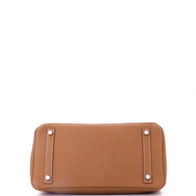 Pre-owned Hermes  Hermes Birkin Handbag Brown Togo With Palladium Hardware 30 In Brown