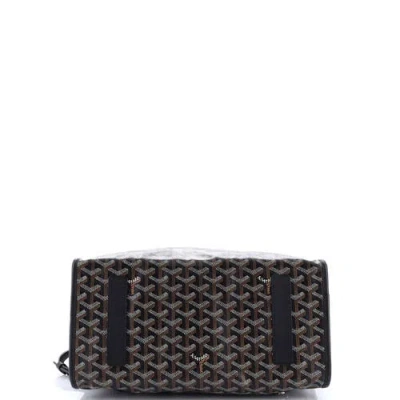 Pre-owned Goyard  Goyard Saint Leger Briefcase Backpack Coated Canvas In Gray