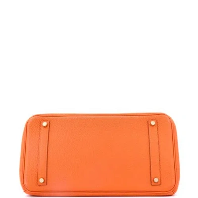 Pre-owned Hermes  Hermes Birkin Handbag Orange Togo With Gold Hardware 35 In Pattern