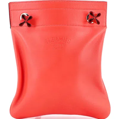 Pre-owned Hermes  Hermes Aline Bag Milo Lambskin And Swift Mini In Red