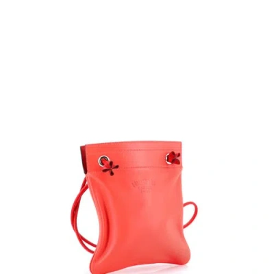 Pre-owned Hermes  Hermes Aline Bag Milo Lambskin And Swift Mini In Red