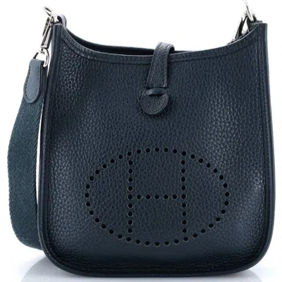 Pre-owned Hermes  Hermes Evelyne Bag Gen Iii Clemence Tpm In Blue