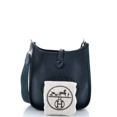 Pre-owned Hermes  Hermes Evelyne Bag Gen Iii Clemence Tpm In Blue