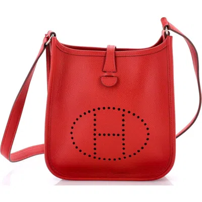 Pre-owned Hermes  Hermes Long Strap Evelyne Bag Epsom Tpm In Red