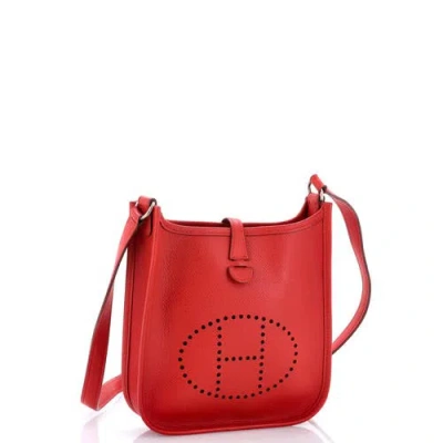 Pre-owned Hermes  Hermes Long Strap Evelyne Bag Epsom Tpm In Red