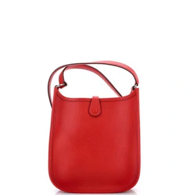 Pre-owned Hermes  Hermes Long Strap Evelyne Bag Epsom Tpm In Red