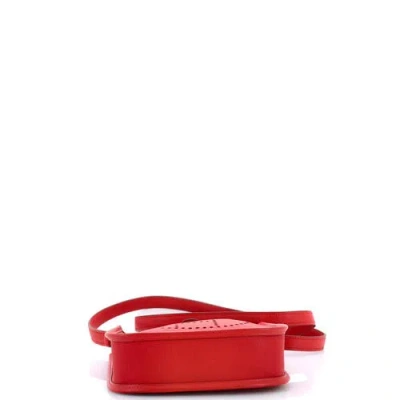 Pre-owned Hermes  Hermes Long Strap Evelyne Bag Epsom Tpm In Red
