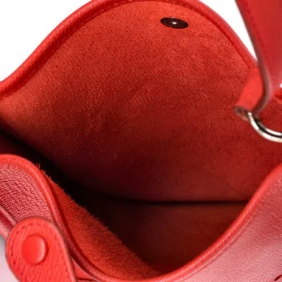 Pre-owned Hermes  Hermes Long Strap Evelyne Bag Epsom Tpm In Red