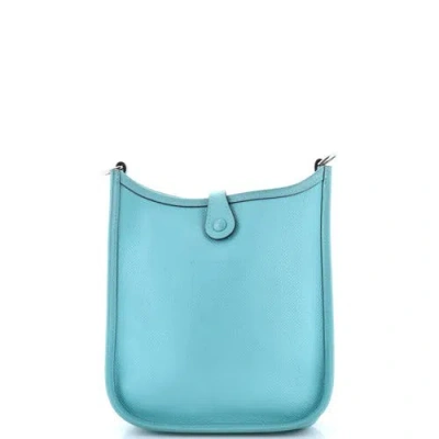 Pre-owned Hermes  Hermes Evelyne Bag Gen Iii Epsom Tpm In Blue