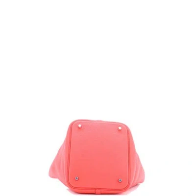 Pre-owned Hermes  Hermes Picotin Lock Bag Clemence Pm In Red