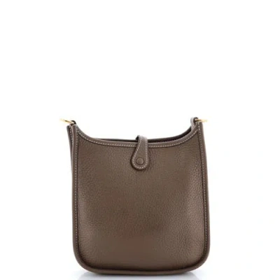 Pre-owned Hermes  Hermes Evelyne Bag Gen Iii Clemence Tpm In Gray