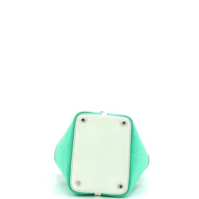 Pre-owned Hermes  Hermes Cargo Picotin Lock Bag Canvas And Swift Pm In Green