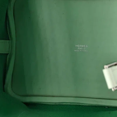 Pre-owned Hermes  Hermes Cargo Picotin Lock Bag Canvas And Swift Pm In Green