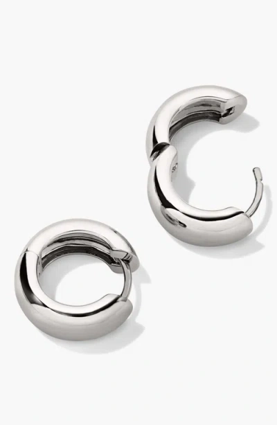 Mejuri Chunky Medium Hoops Silver