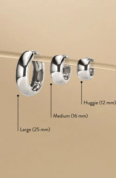 Mejuri Chunky Medium Hoops Silver