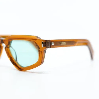 Taxxon Eyewear Avitio Sunglasses With Amber Frame & Aqua Lens In Brown