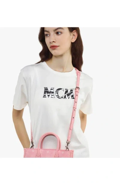 Mcm Aren Buckle Strap In Pink