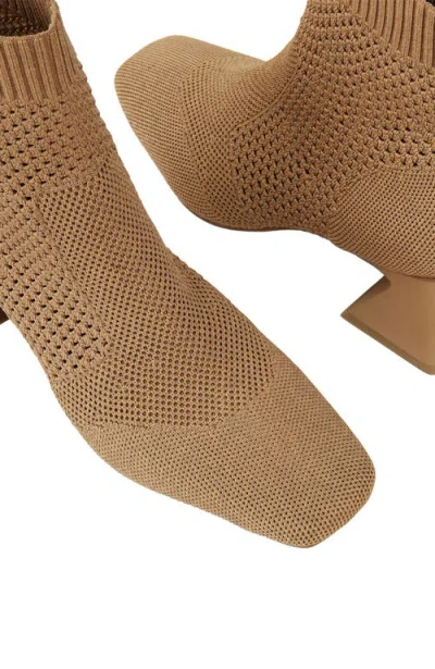 Vivaia Square-toe Perforated Heeled Boots In Brown
