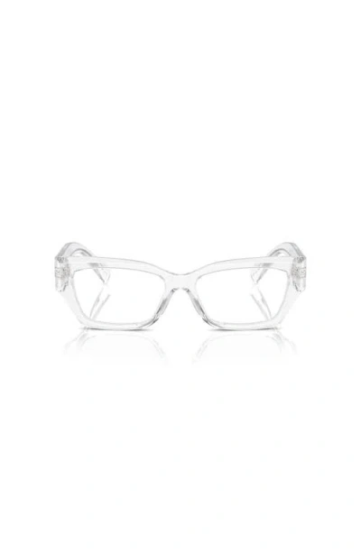 Dolce & Gabbana Dolce&gabbana 53mm Rectangle Optical Glasses In White