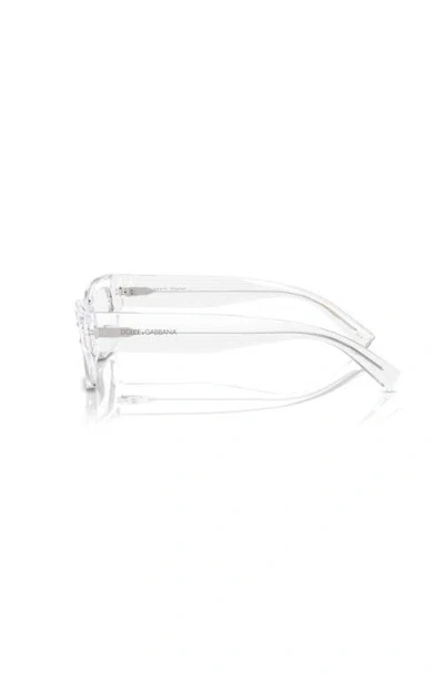 Dolce & Gabbana Dolce&gabbana 53mm Rectangle Optical Glasses In White