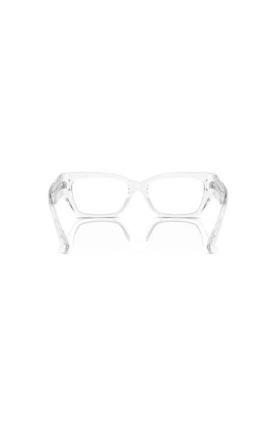 Dolce & Gabbana Dolce&gabbana 53mm Rectangle Optical Glasses In White