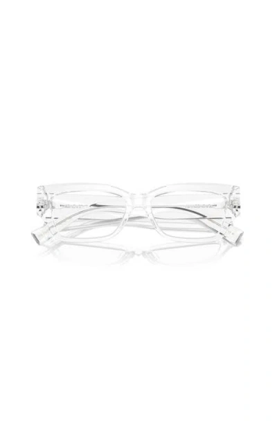 Dolce & Gabbana Dolce&gabbana 53mm Rectangle Optical Glasses In White