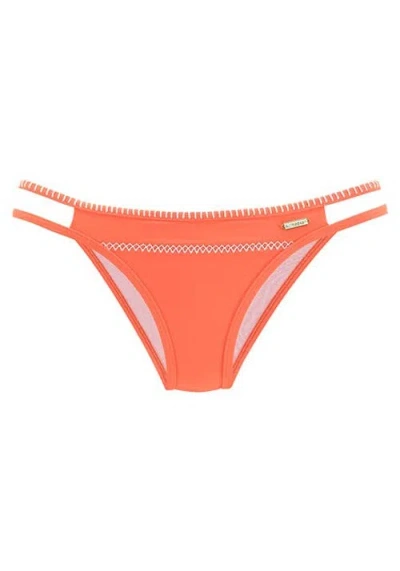 Lascana Strappy Cheeky Bikini Bottom In Pink