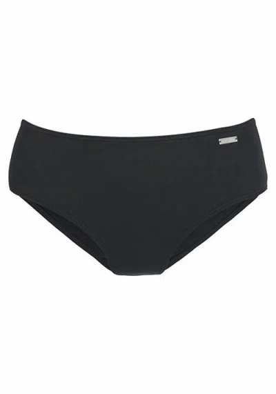 Lascana Mid Rise Bikini Bottom In Black