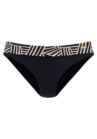 Lascana Geometric Print Fold Over Bikini Bottom In Multi