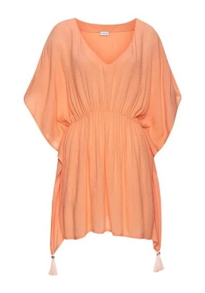Lascana Tassel Detail V-neck Cover Up In Orange