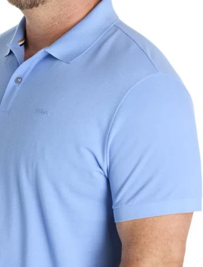 B+t Essentials Fit By Dxl Big & Tall Pallas Polo Shirt In Blue