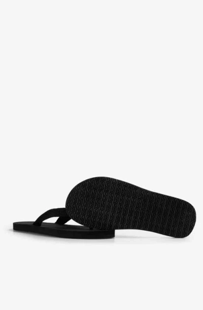Scalpers Patterned Flip Flop In Black