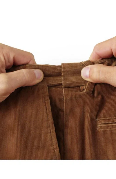 Lands' End Corduroy Comfort Waist Classic Fit Pleated Front Pant In Brown