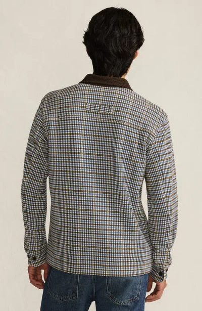 Lands' End Long Sleeve Corduroy Collar Bedford Rib Quarter Zip In Gray