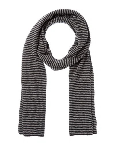 Portolano Striped Wool & Cashmere-blend Scarf In Brown