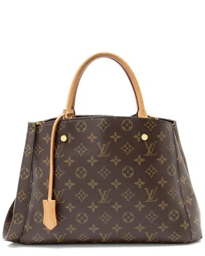 Pre-owned Louis Vuitton Brown Monogram Canvas Montaigne Mm (authentic Pre-loved)