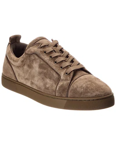 Christian Louboutin Louis Junior Suede Sneaker In Brown
